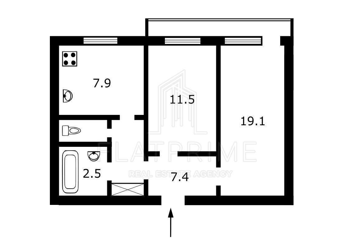 Продажа 2-комнатной квартиры 51.2 м², Михаила Донца ул., Драгоманова, 42а