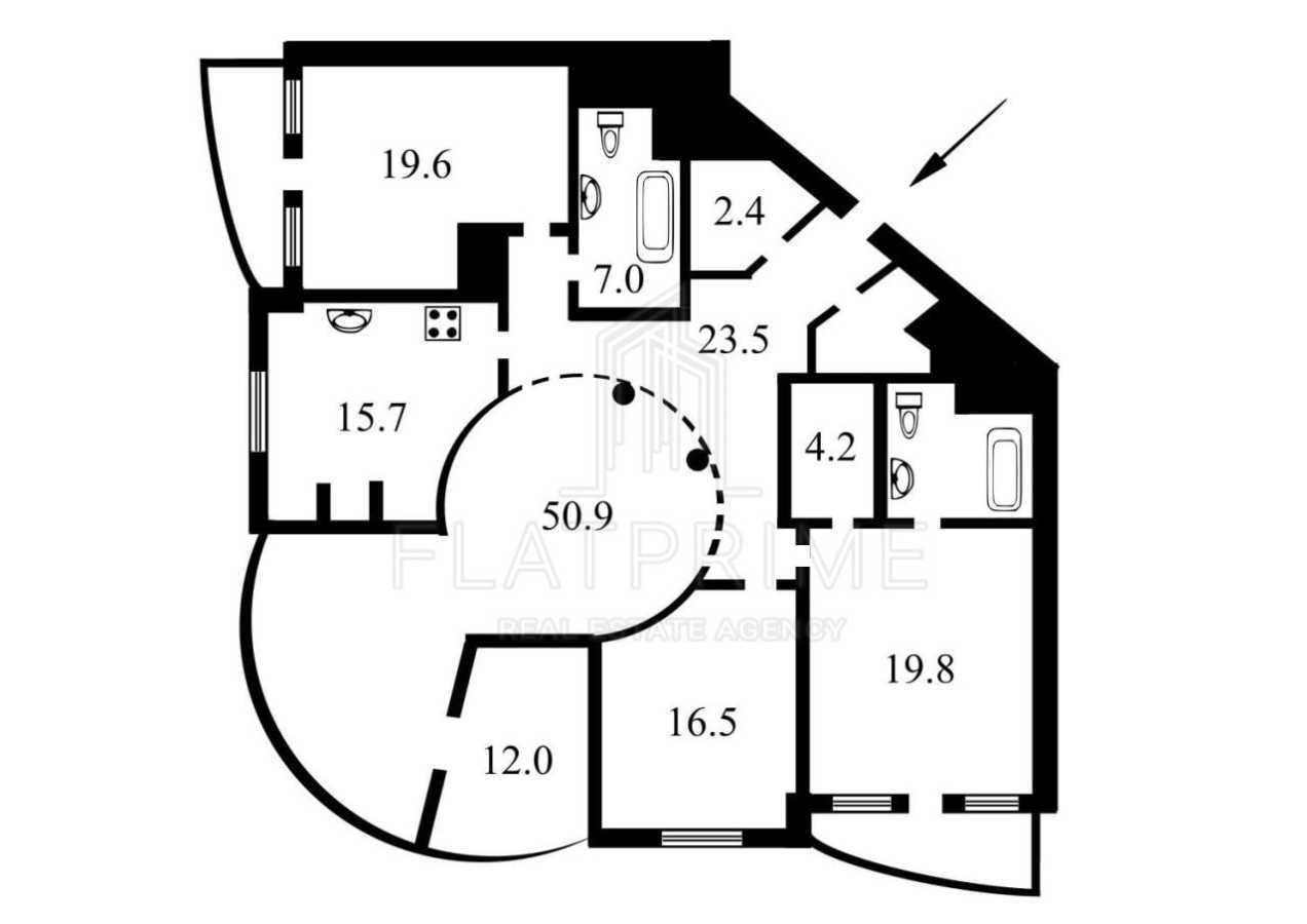 Продаж 4-кімнатної квартири 170.7 м², Жилянська вул., 59