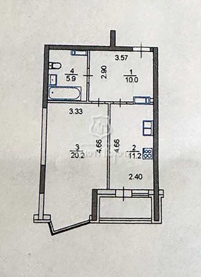 Продажа 1-комнатной квартиры 52 м², Михаила Донца ул., Драгоманова, 2а