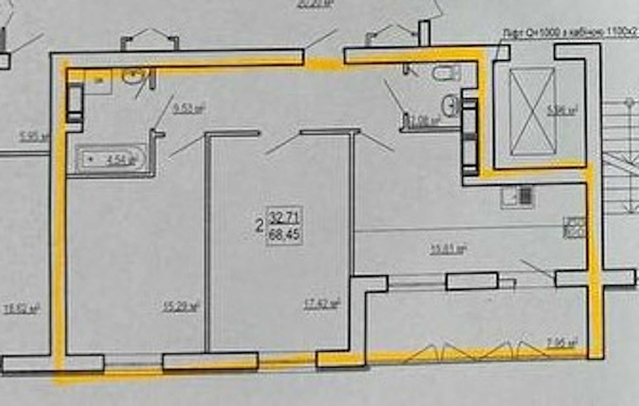 Продажа 2-комнатной квартиры 68 м²