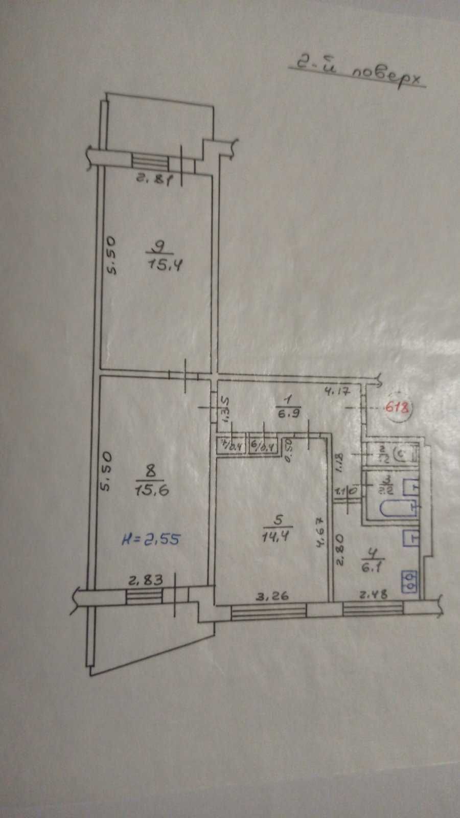 Продаж 3-кімнатної квартири 64 м²