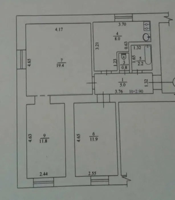 Продаж 3-кімнатної квартири 60 м²