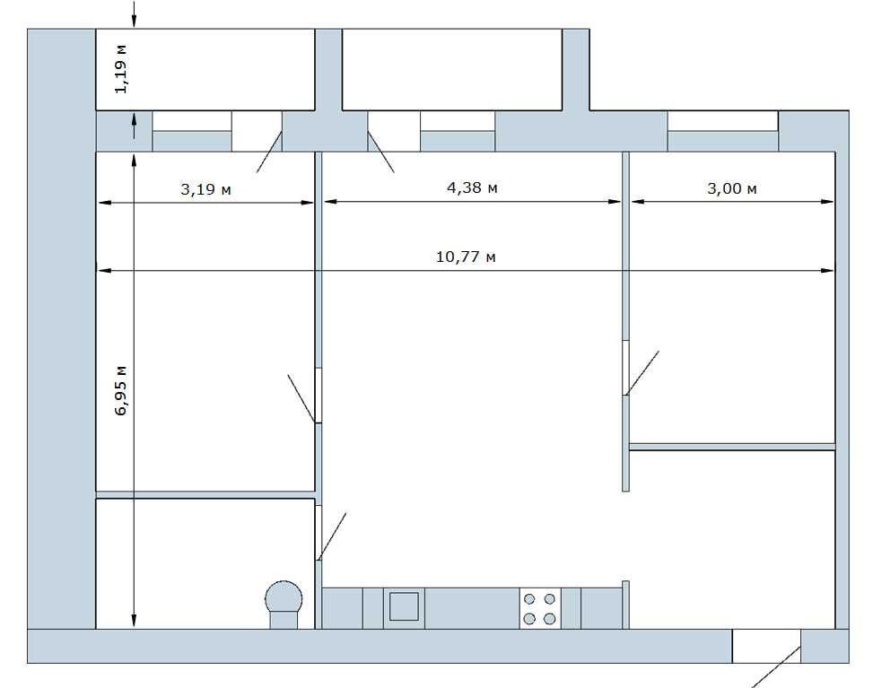 Продаж 2-кімнатної квартири 81 м²