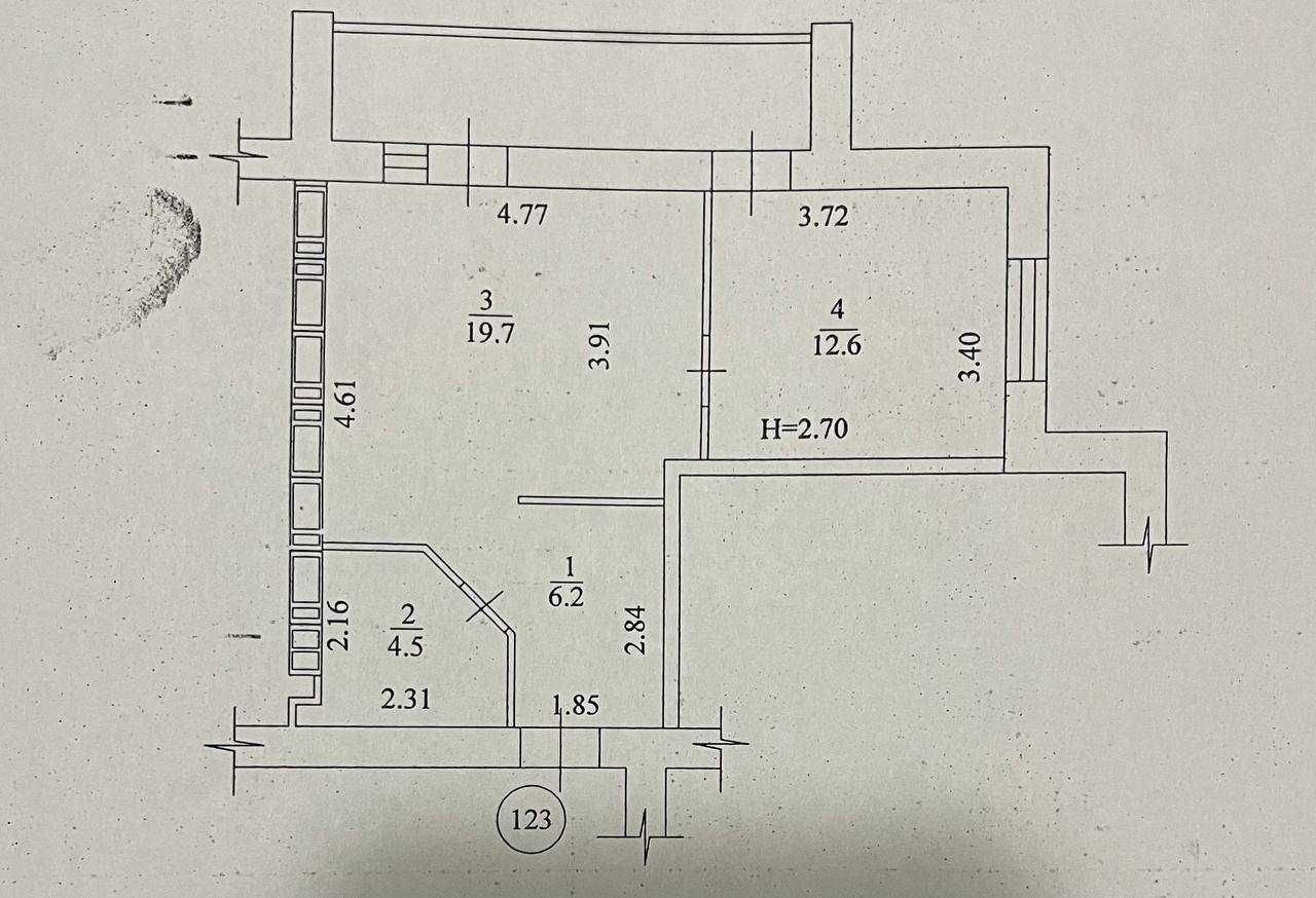 Продаж 2-кімнатної квартири 47 м²