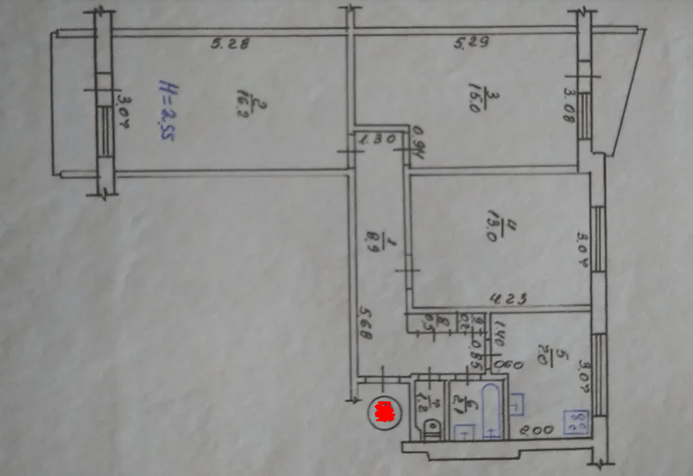 Продаж 3-кімнатної квартири 68 м²