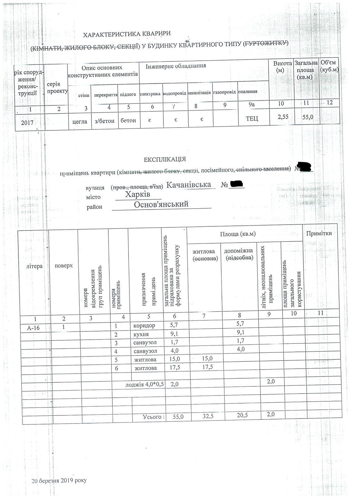 Продаж 2-кімнатної квартири 55 м²