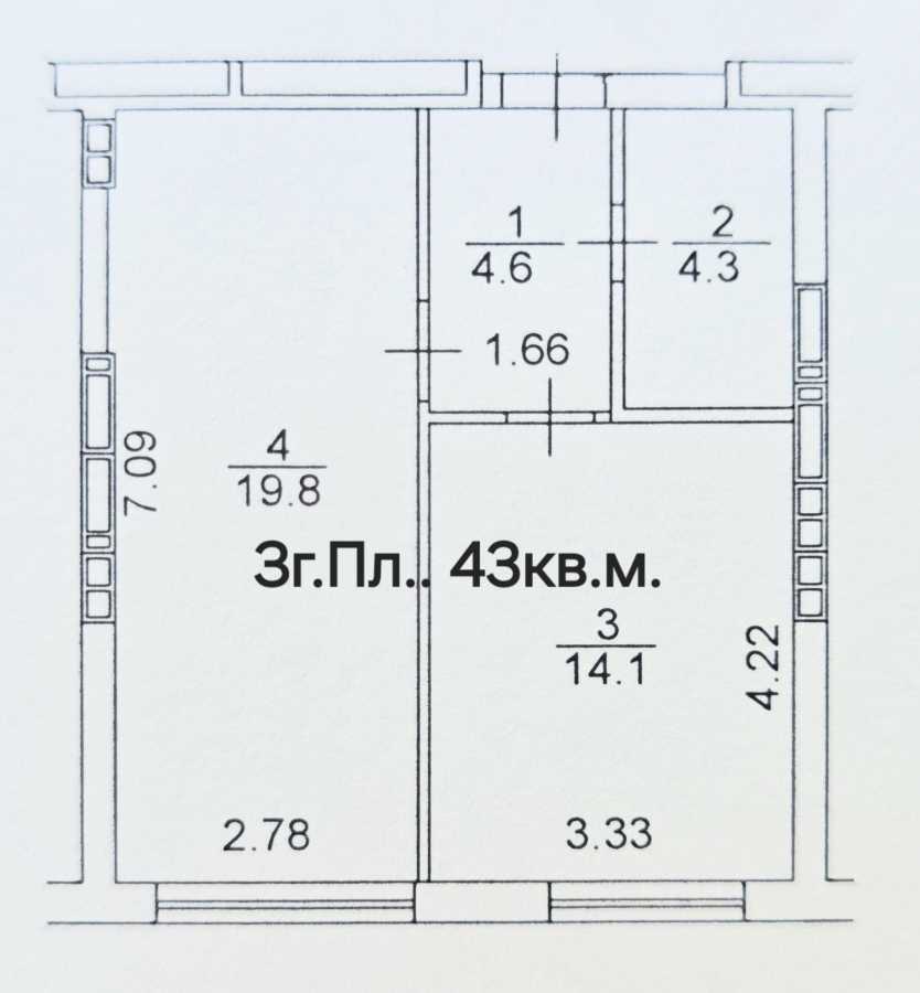 Продаж 2-кімнатної квартири 43 м², Університетська вул., 1л