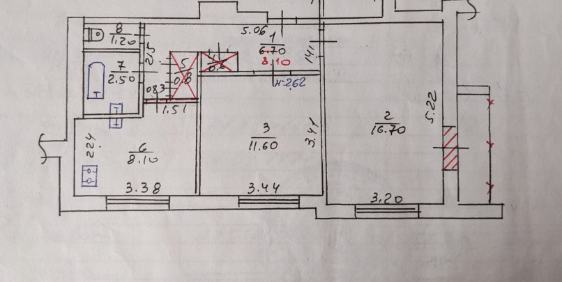 Продаж 2-кімнатної квартири 45 м²