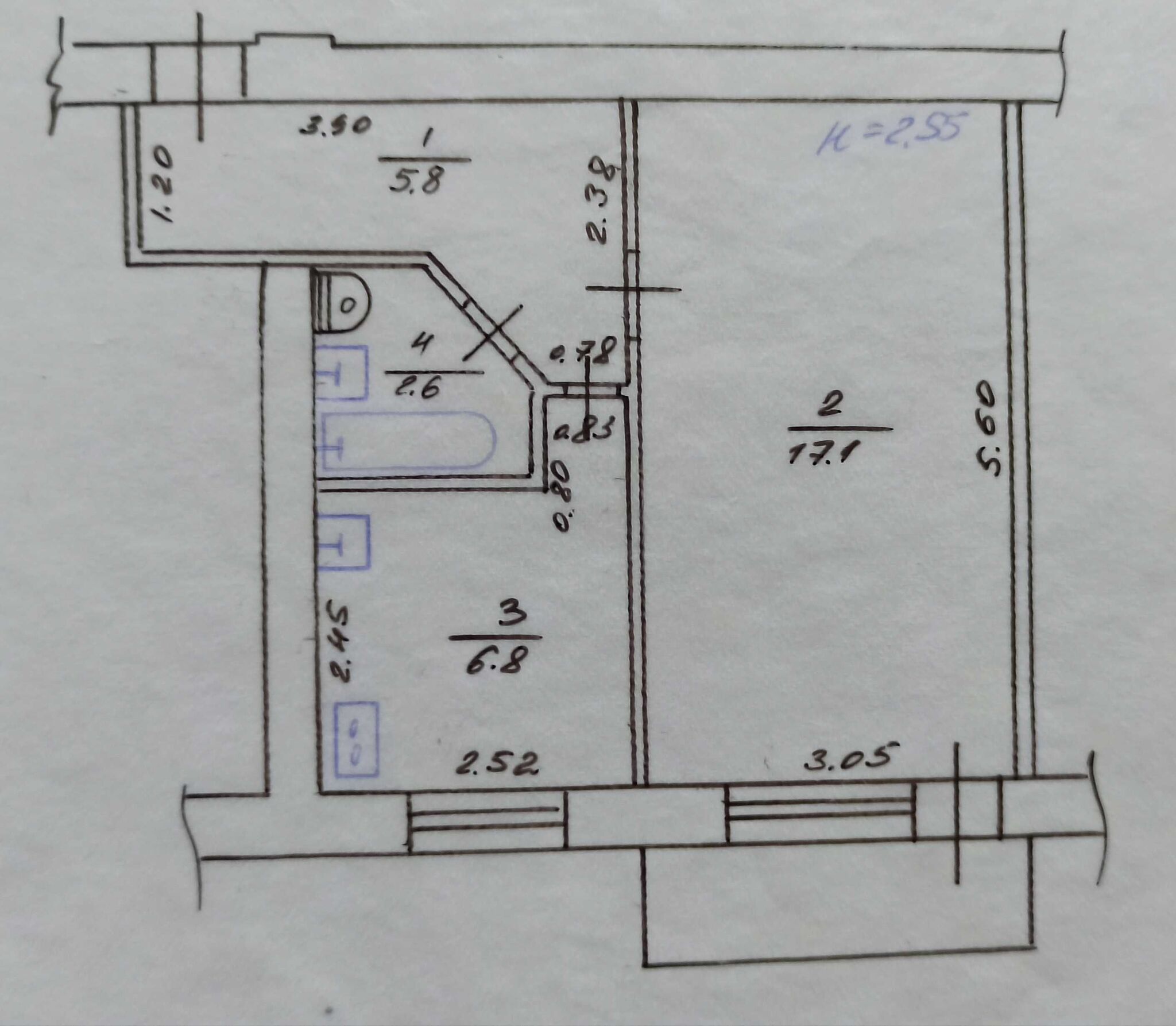 Продажа 1-комнатной квартиры 33 м²