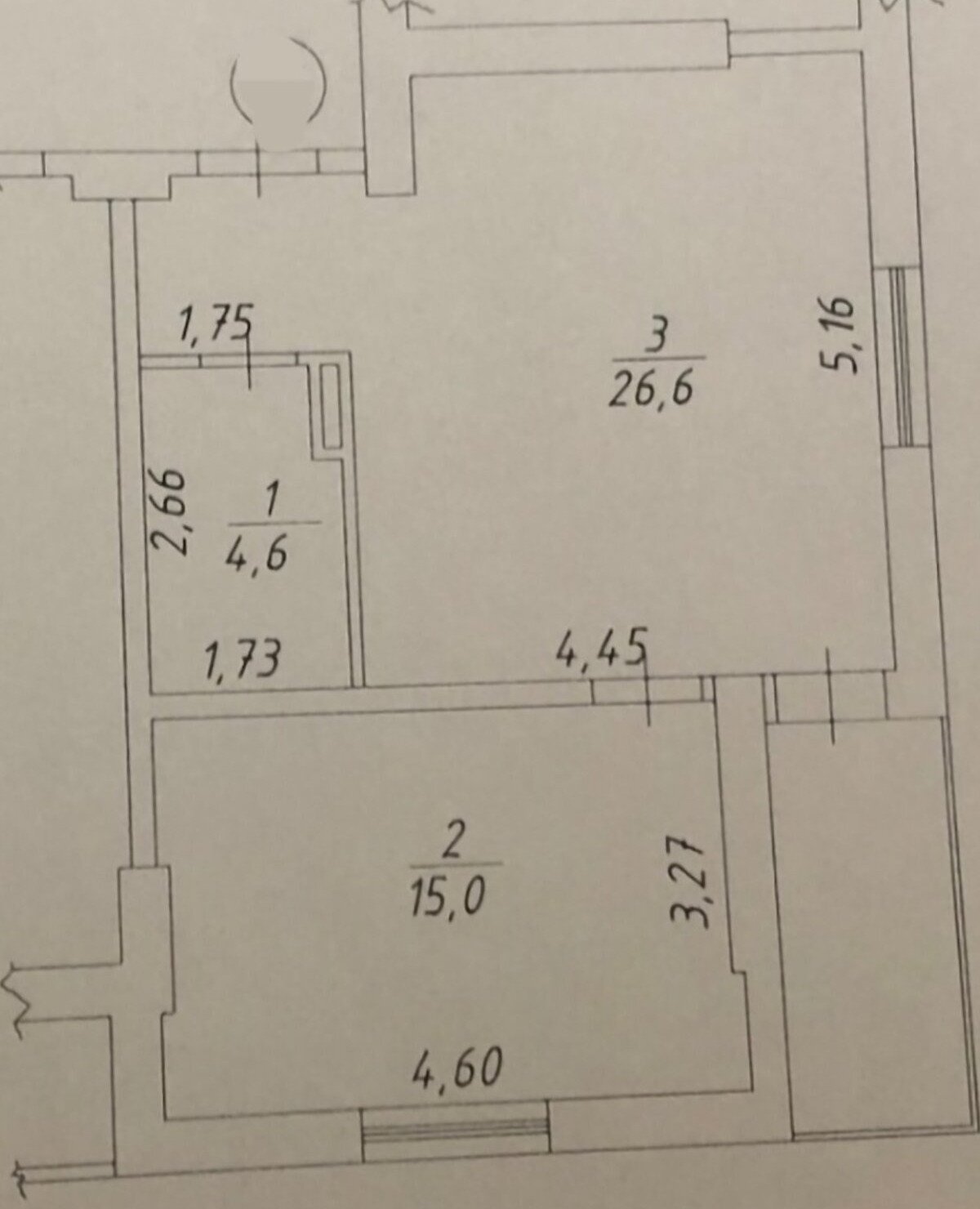 Продаж 1-кімнатної квартири 49 м²