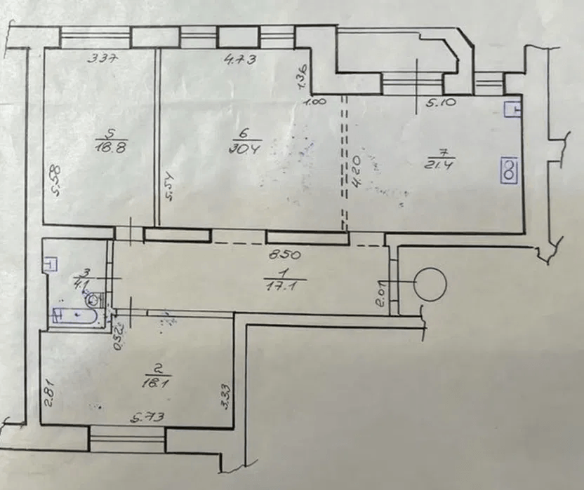 Продажа 2-комнатной квартиры 112 м²