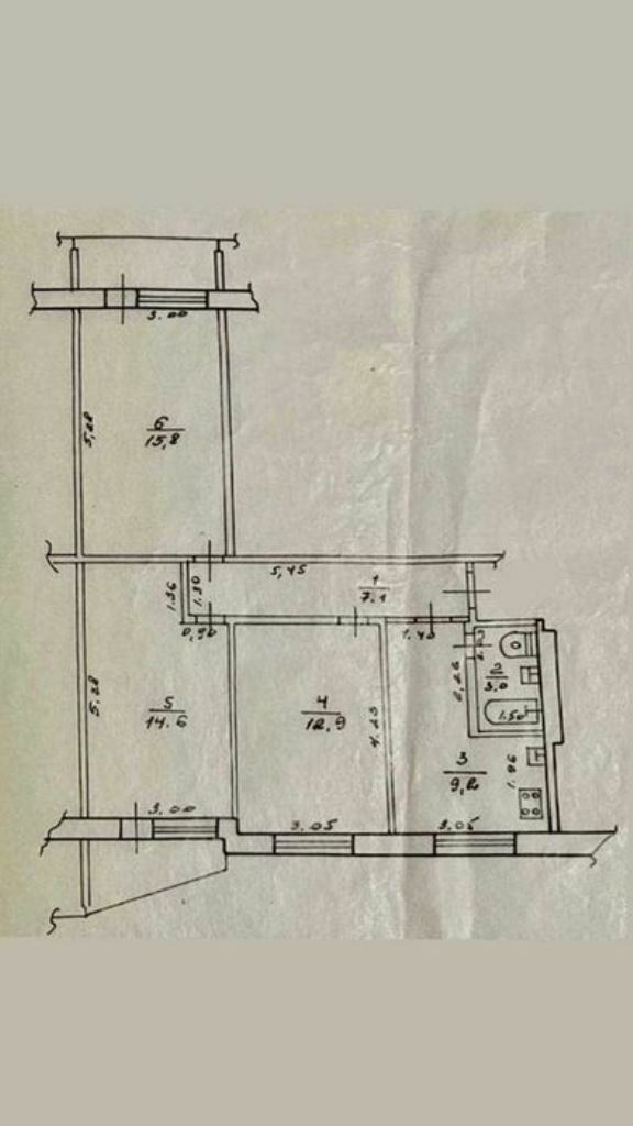 Продаж 3-кімнатної квартири 64.4 м²