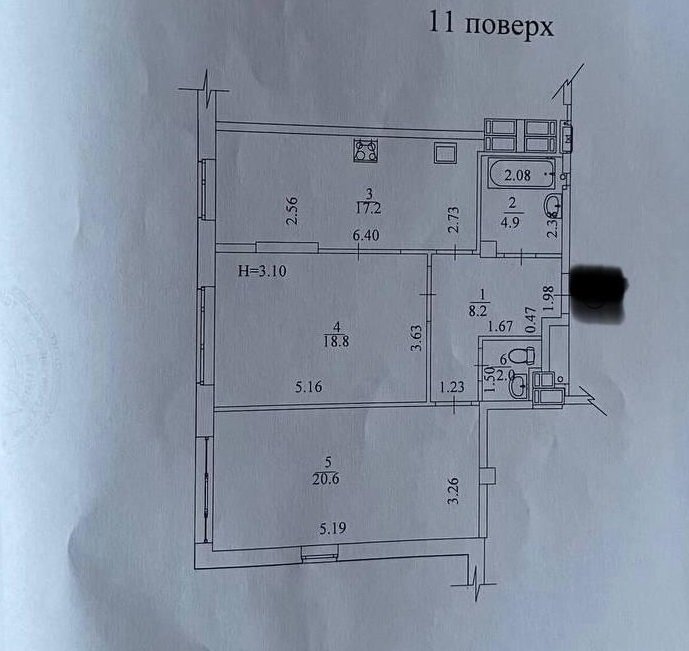 Продажа 2-комнатной квартиры 72 м²