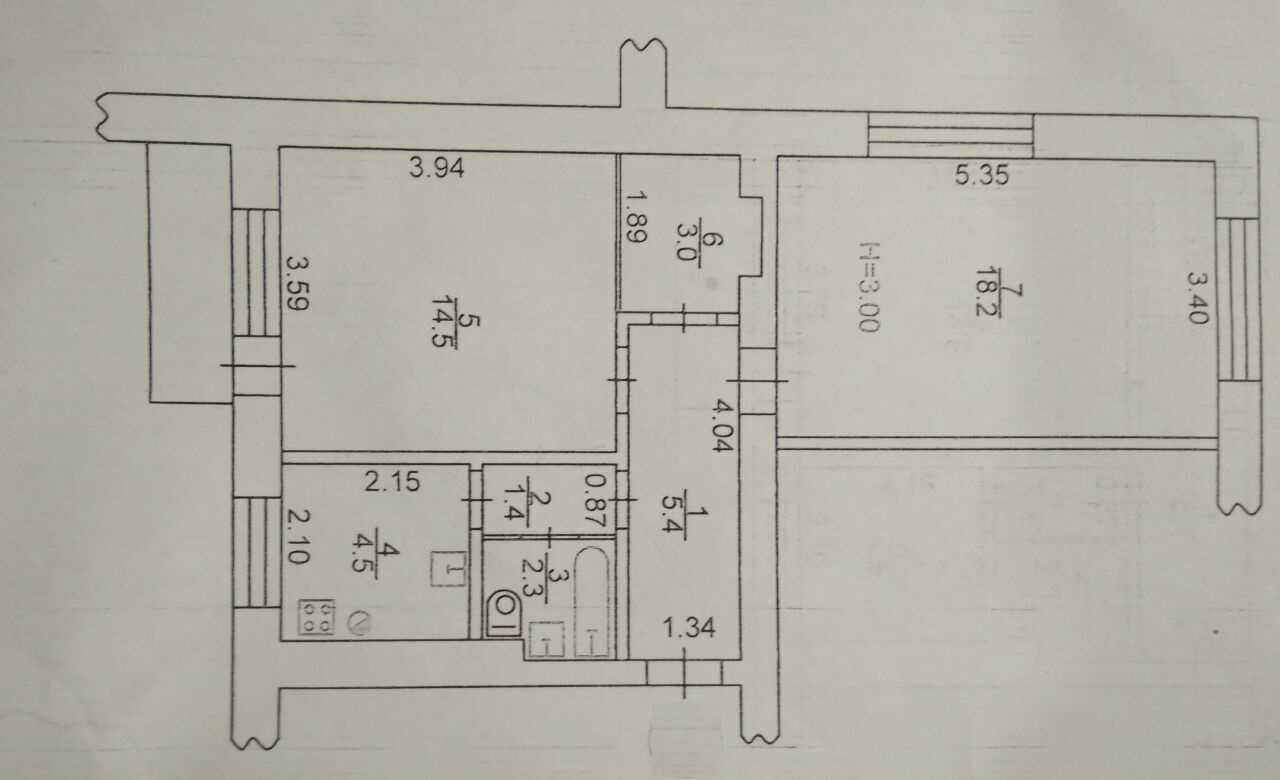 Продажа 2-комнатной квартиры 49 м²