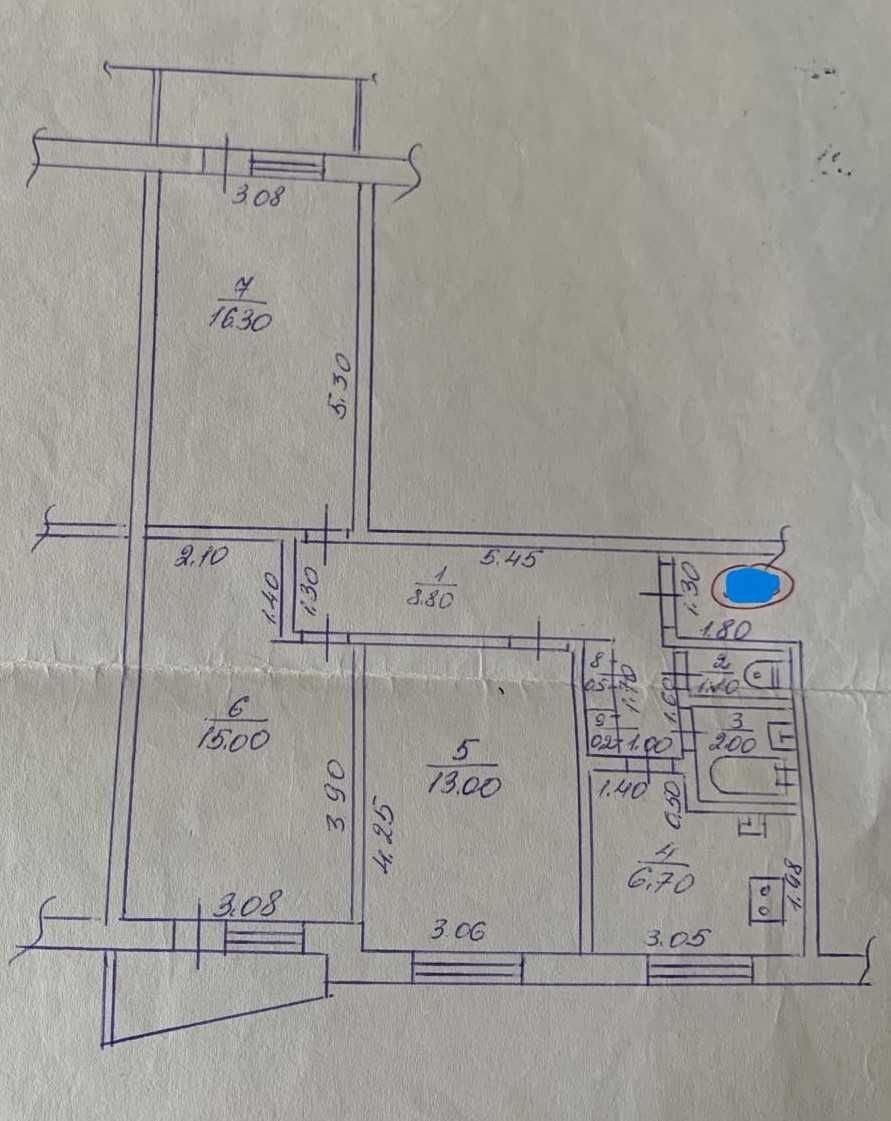 Продаж 3-кімнатної квартири 66 м²