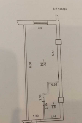 Продажа 1-комнатной квартиры 26 м²