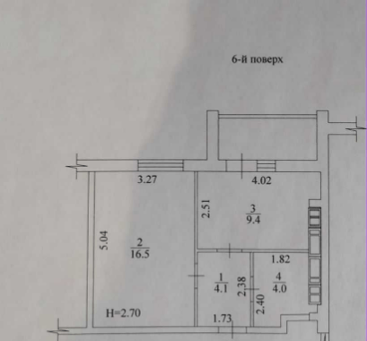 Продажа 1-комнатной квартиры 36 м²