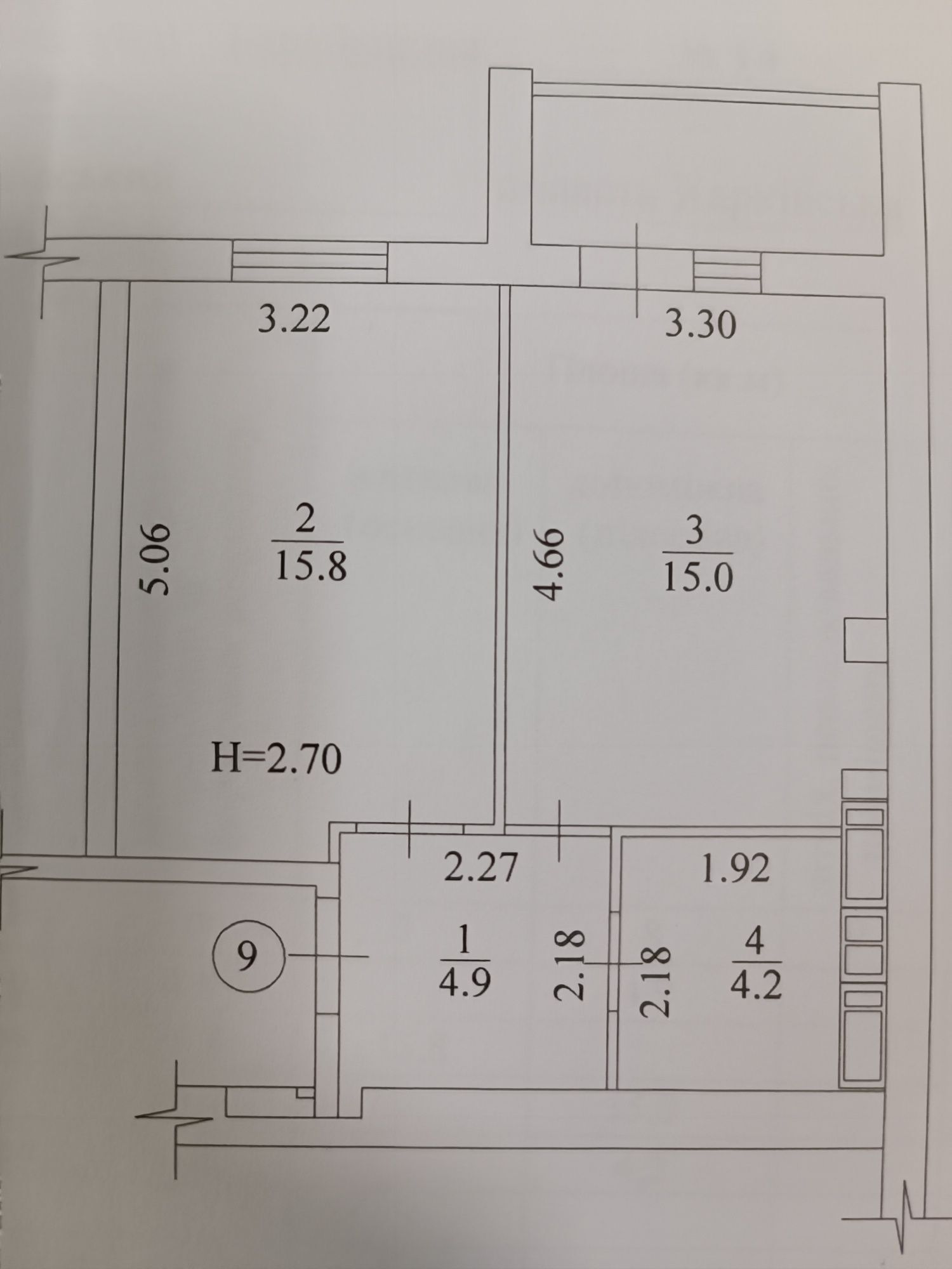 Продаж 1-кімнатної квартири 41 м²