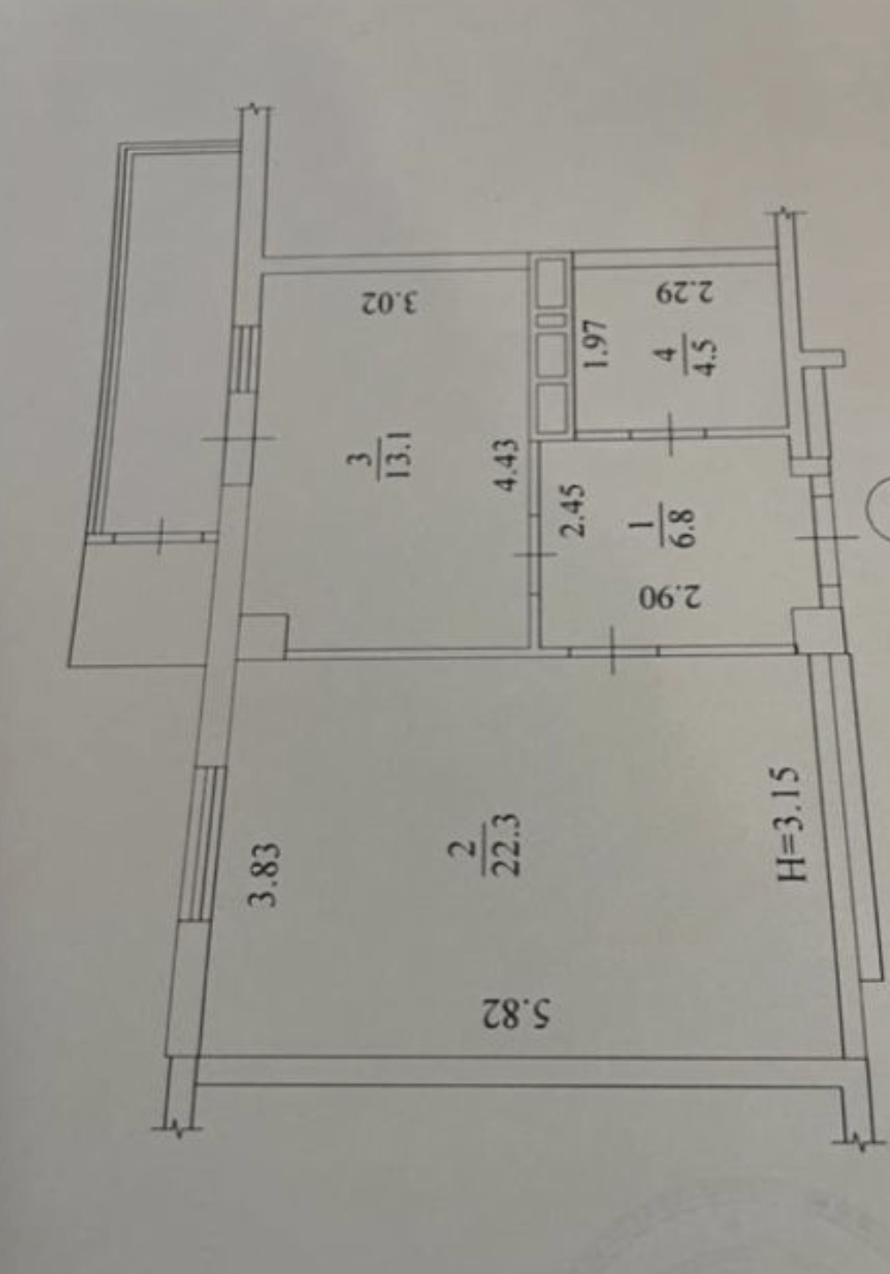 Продажа 1-комнатной квартиры 52 м²