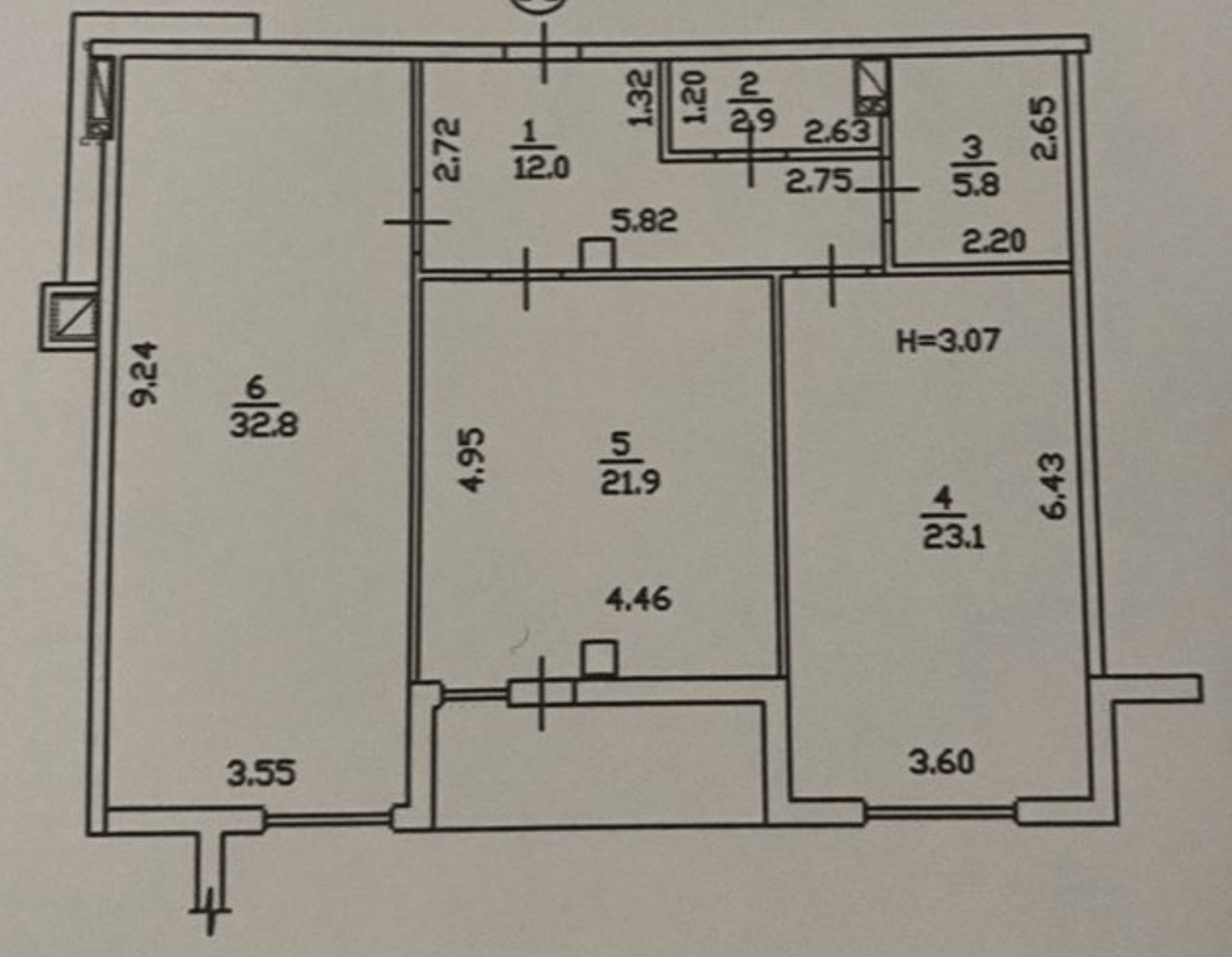 Продажа 2-комнатной квартиры 103 м²