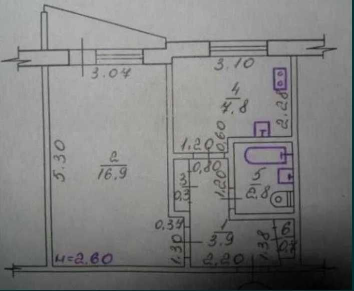 Продажа 1-комнатной квартиры 33 м²