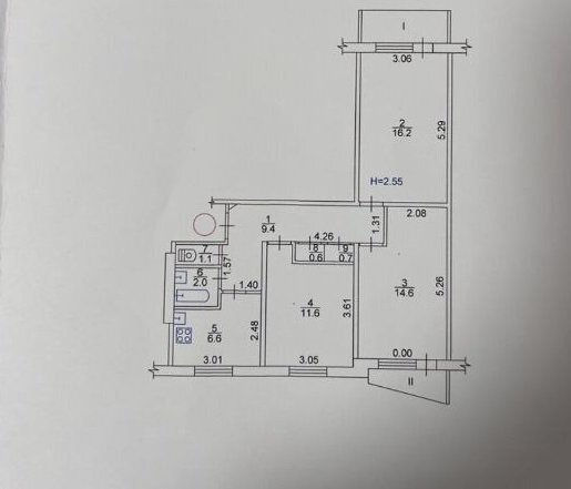 Продажа 3-комнатной квартиры 67 м²