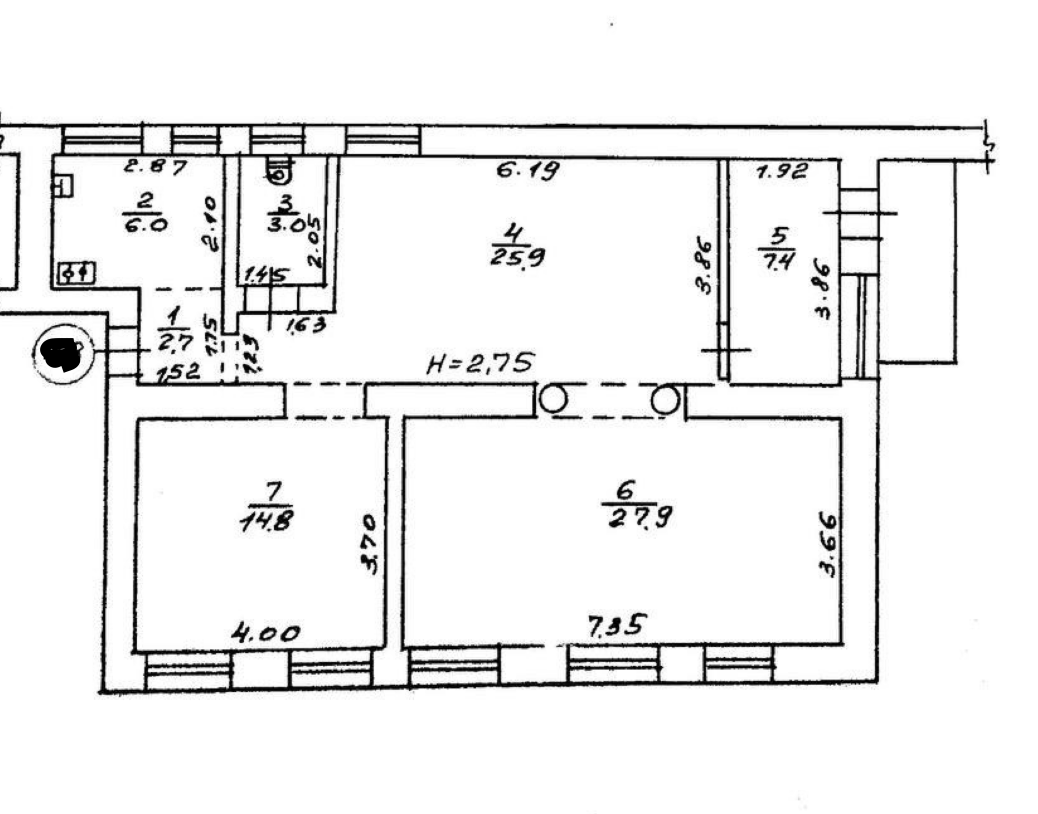 Продаж 3-кімнатної квартири 89 м²