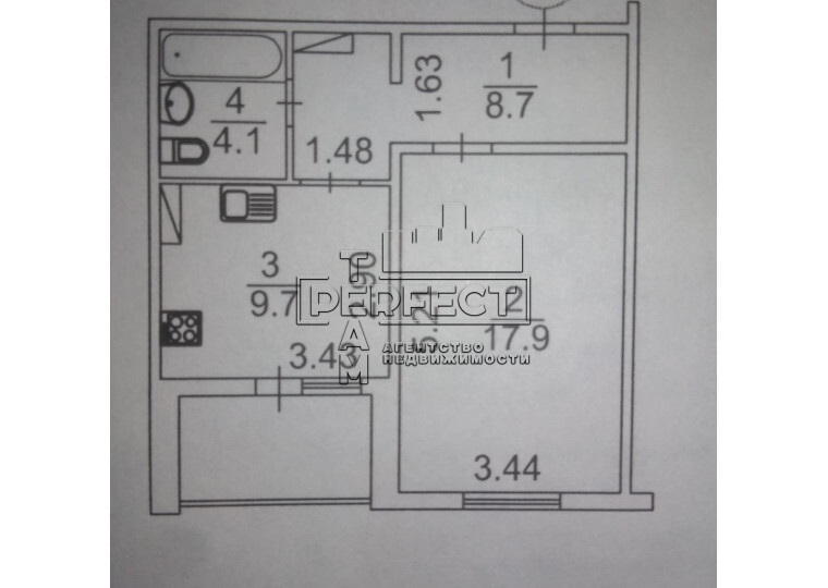 Продаж 1-кімнатної квартири 45 м², Миколи Закревського вул., 97