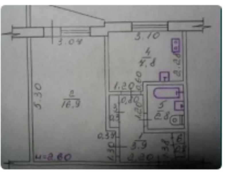 Продаж 1-кімнатної квартири 33 м²