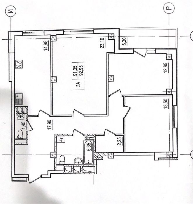 Продаж 3-кімнатної квартири 92.95 м²