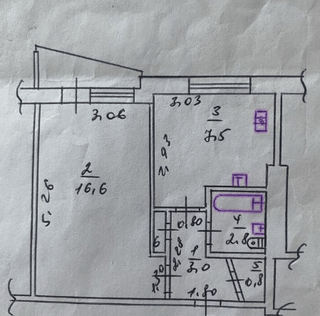 Продаж 1-кімнатної квартири 32 м²