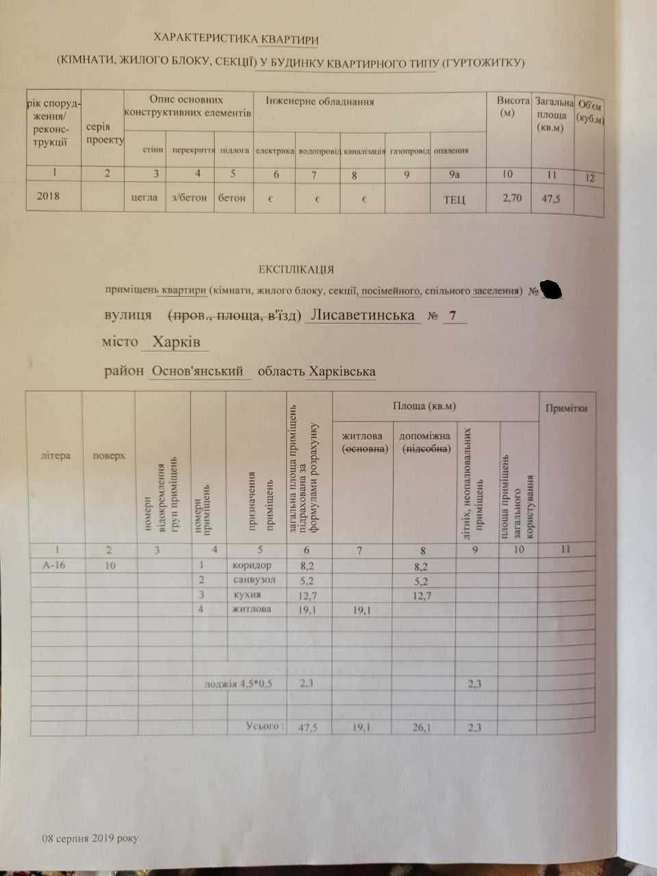 Продаж 1-кімнатної квартири 47 м²