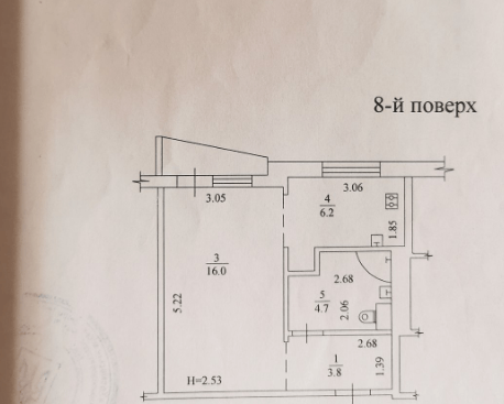 Продажа 1-комнатной квартиры 33 м²