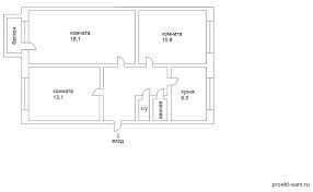 Оренда 3-кімнатної квартири 60 м²