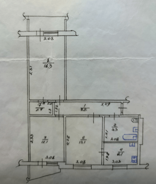 Продажа 3-комнатной квартиры 66 м²