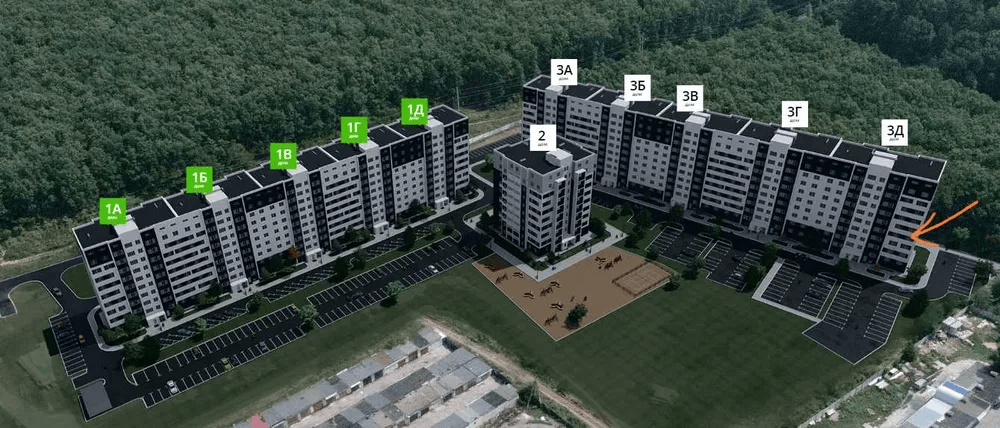 Продажа 1-комнатной квартиры 54 м²