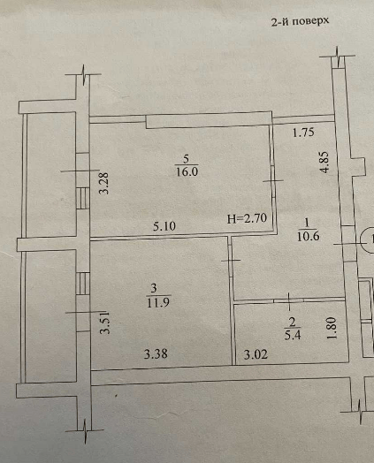 Продажа 1-комнатной квартиры 53 м²