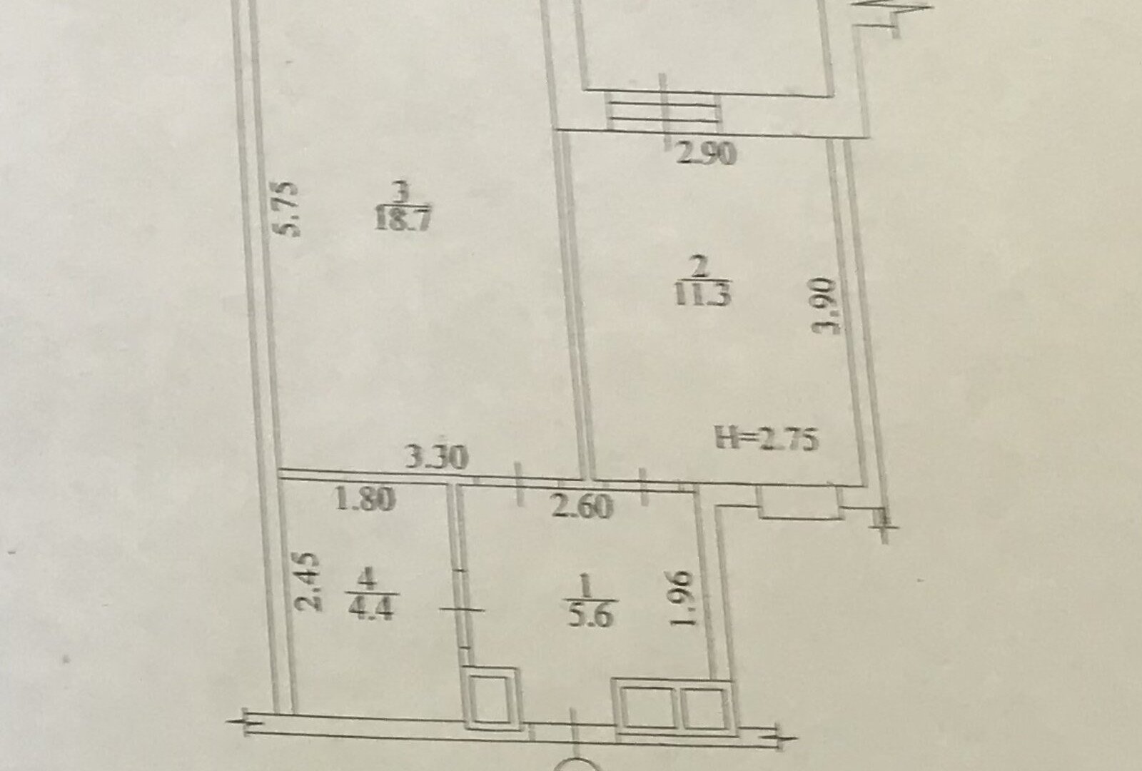 Продажа 1-комнатной квартиры 43 м²