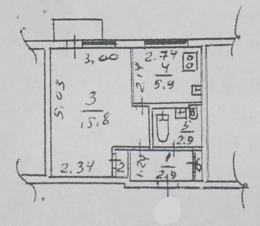 Продажа 1-комнатной квартиры 29 м²