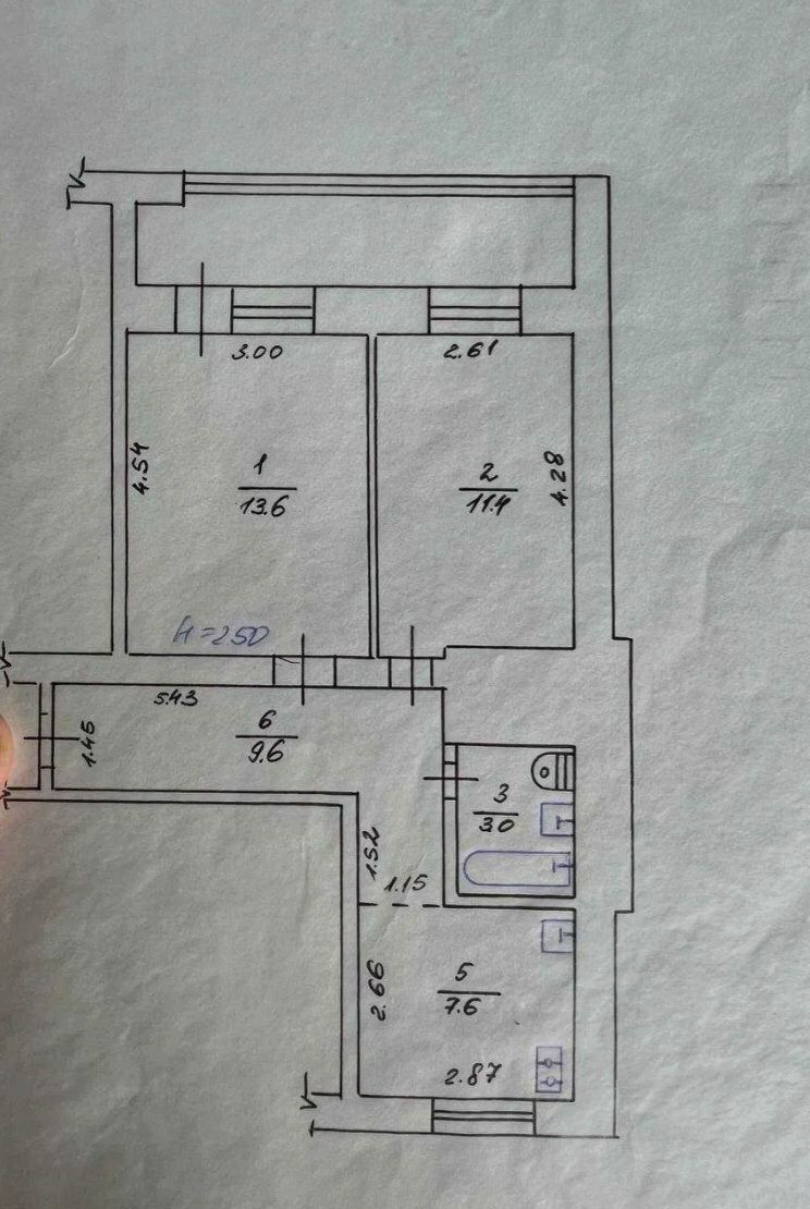 Продаж 2-кімнатної квартири 49 м²