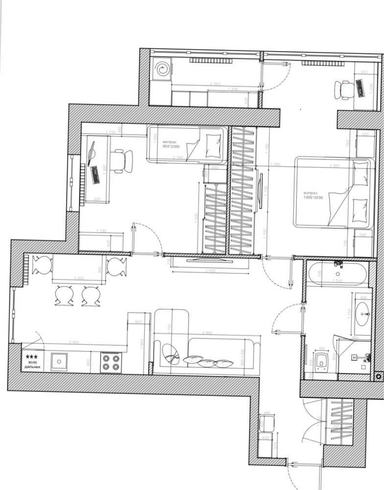 Продажа 2-комнатной квартиры 68 м²