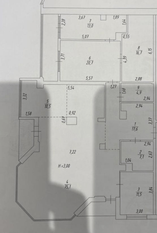 Продаж 4-кімнатної квартири 189 м²