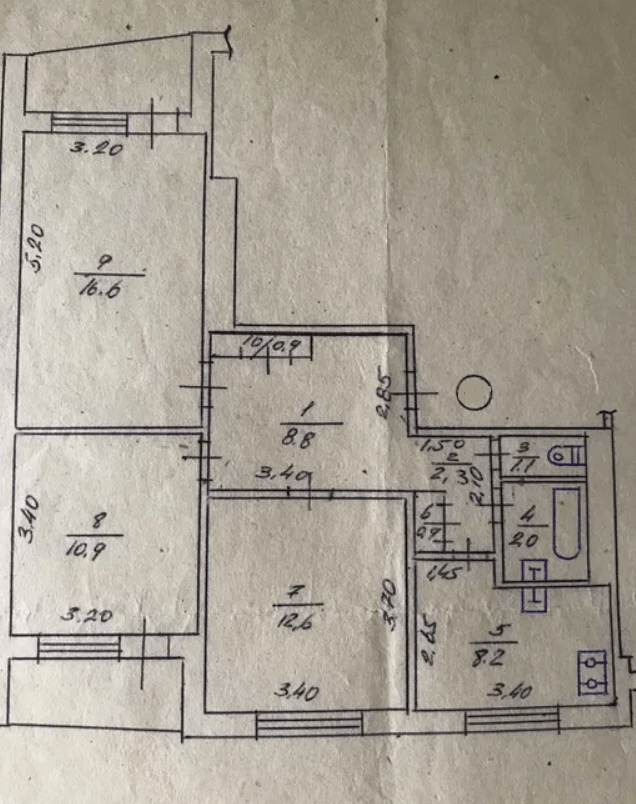 Продаж 3-кімнатної квартири 66 м²