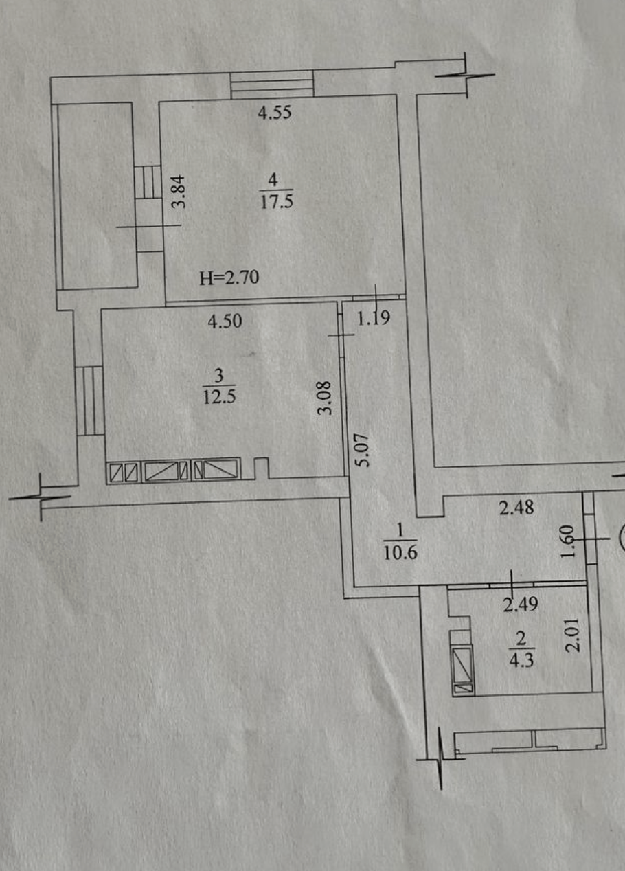 Продажа 1-комнатной квартиры 47 м²