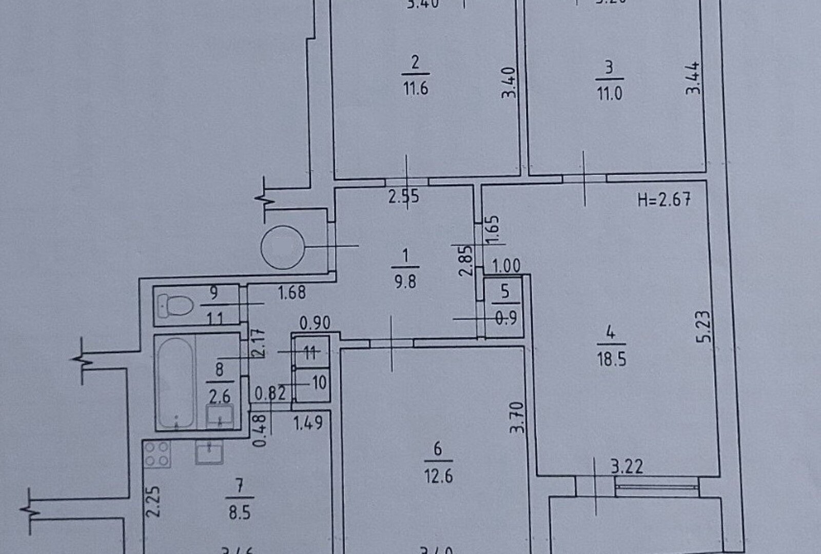 Продажа 4-комнатной квартиры 87 м²