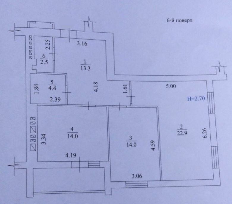 Продаж 2-кімнатної квартири 74 м²