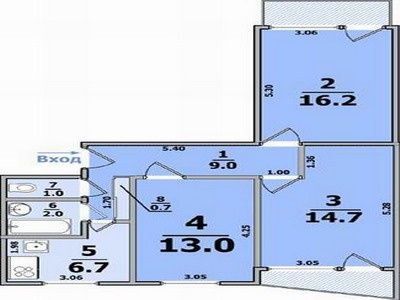 Продажа 3-комнатной квартиры 64 м²