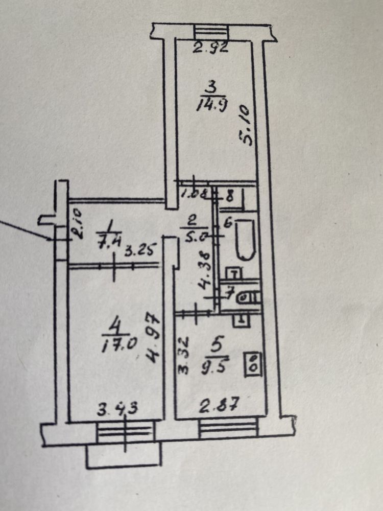 Продаж 2-кімнатної квартири 60 м²