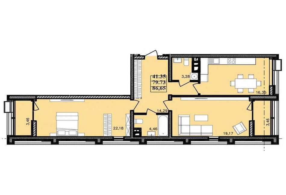 Продаж 2-кімнатної квартири 86 м², Франко Ивана вул., 40