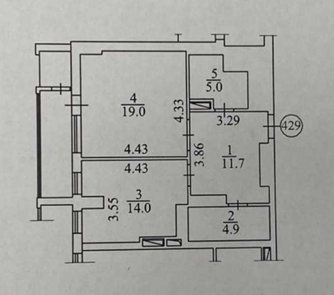 Продажа 1-комнатной квартиры 61.5 м², Евгения Коновальца ул., 44А